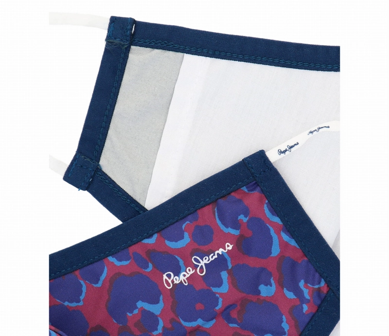 Pepe Jeans London Maska 2-pack khaki – miejskie maski z poliestru