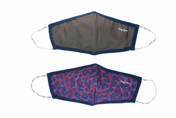 Pepe Jeans London Maska 2-pack khaki – miejskie maski z poliestru