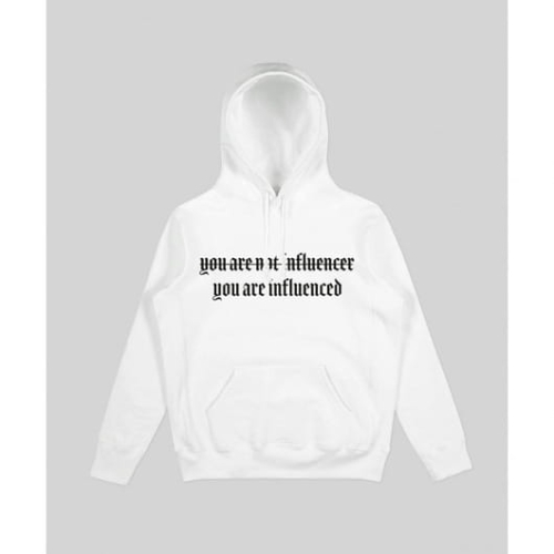 Not Influencer White Hoodie Bluza.jpg