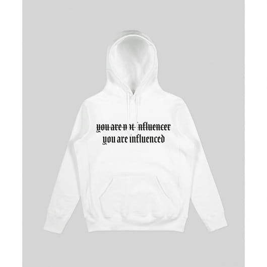 Not Influencer White Hoodie Bluza.jpg