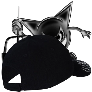 CZAPKA Z DASZKIEM DOOM 3000K 3D CHROME FLAME SLAYER CAP TYŁ CZAPKI.webp