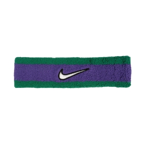Opaska na głowę Nike Swoosh fioletowo-zielona N1012407306