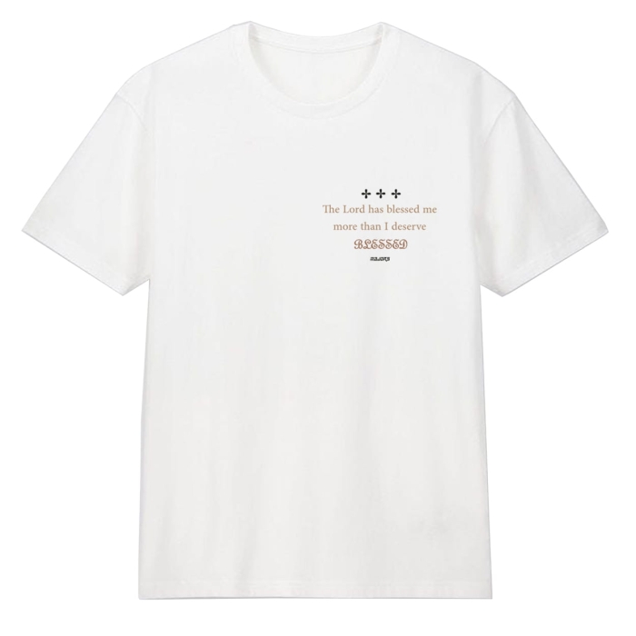 Majors T-shirt Blessed White  - biały podkoszulek z nadrukiem.jpg