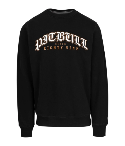 PITBULL BLUZA BEZ KAPTURA TATOO CZARNA Przód.jpg