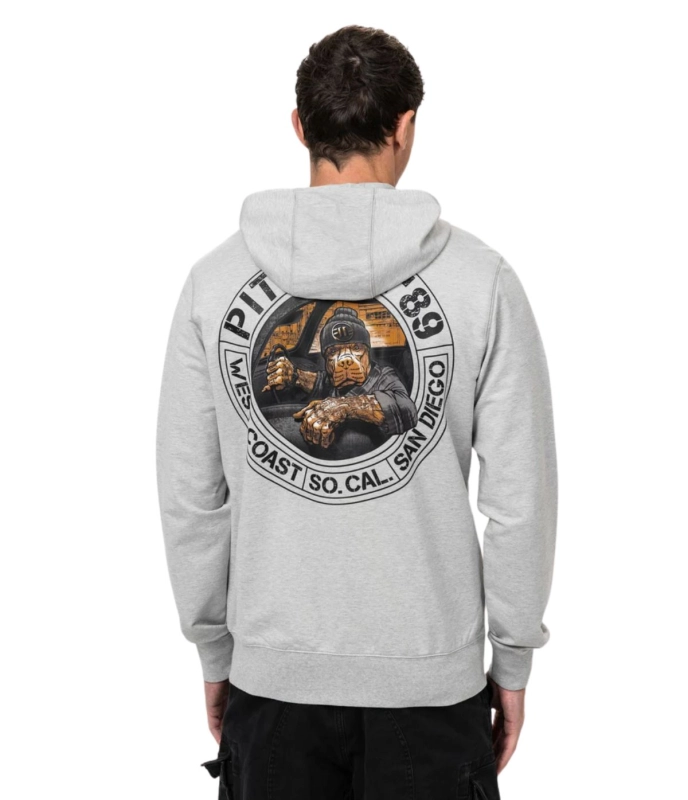 Męska bluza rozpinana z kapturem z kolekcji Pitbull West Coast DRIVING - tył.jpg