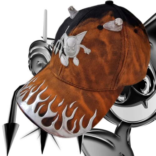 CZAPKA Z DASZKIEM DOOM 3K HORNY 3D FLAME SLAYER CAP - MODA.webp