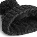 CZAPKA BEANIE W WARKOCZOWY SPLOT CZARNA Z POMPONEM HARP TEAM.jpg