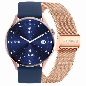 SMARTWATCH DAMSKI GRAVITY GT11-6 - AMOLED, DODATKOWY PASEK (sg044f)