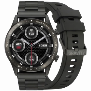 SMARTWATCH MĘSKI GRAVITY GT10-1 - AMOLED, DODATKOWY PASEK (sg046a)