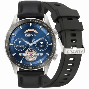 SMARTWATCH MĘSKI GRAVITY GT10-7 - AMOLED, DODATKOWY PASEK (sg046g)