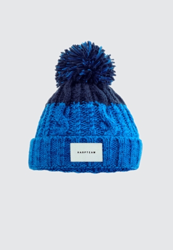 CZAPKA BEANIE NARCIARKA NIEBIESKO - GRANATOWA HARP TEAM.jpg