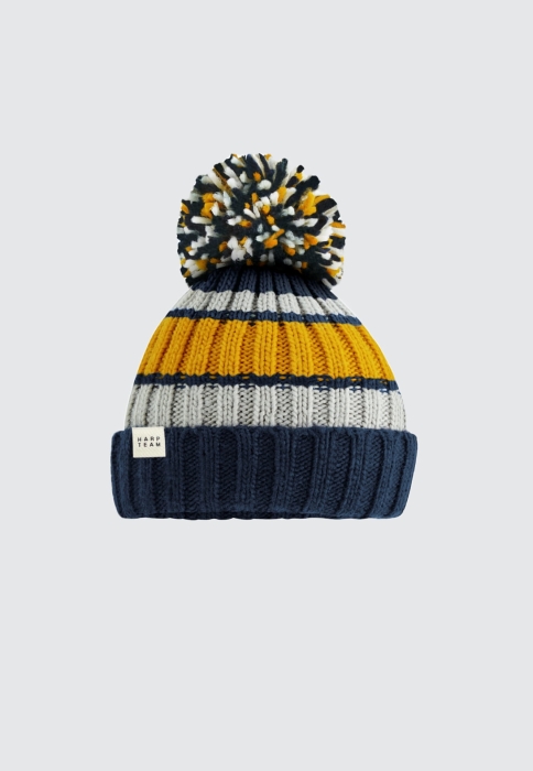 CZAPKA BEANIE KEVIN MUSZTARDOWO - GRANATOWA.jpg