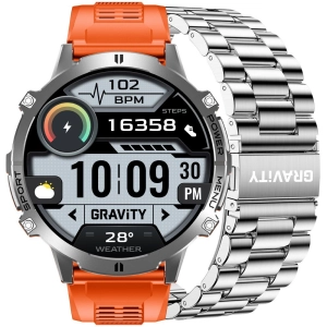 SMARTWATCH MĘSKI GRAVITY GT42-4 - AMOLED, DODATKOWA BRANSOLETA (sg056d)