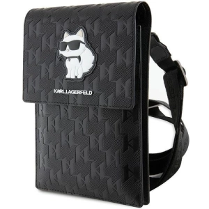 Torebka Karl Lagerfeld Saffiano Monogram Choupette - czarna
