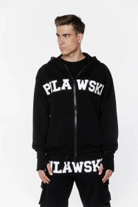 BLUZA ROZPINANA NAPIS MĘSKA - Bluza z kapturem.webp