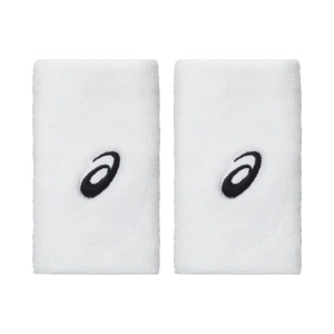 Frotka na rękę Asics Wrist Band  Long 2 szt. biała 3043A142 100