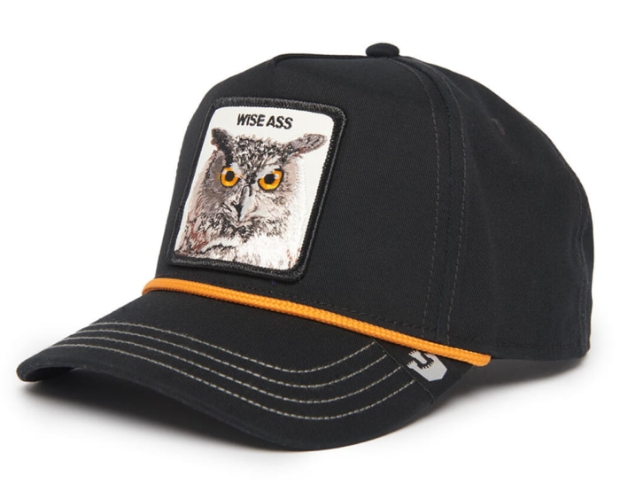 Goorin Brothers WISE OWL 100 Czarna Czapka Baseballowa.jpg