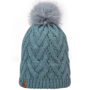 Buff Knitted Fleece Caryn Beanie 13674377010 Zielona One size