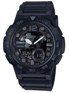 ZEGAREK MĘSKI CASIO AEQ-100W-1BV (zd070b) - WORLD TIME + BOX