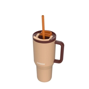 Kubek termiczny ze słomką Kambukka Rio Tumbler 950ml, Almond Dream