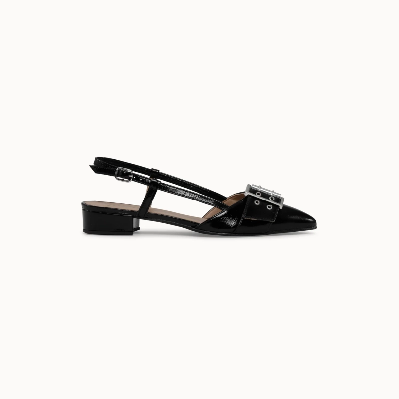 JoDis Giza Slingback – klasyczne czarne buty z elegancją i charakterem.webp