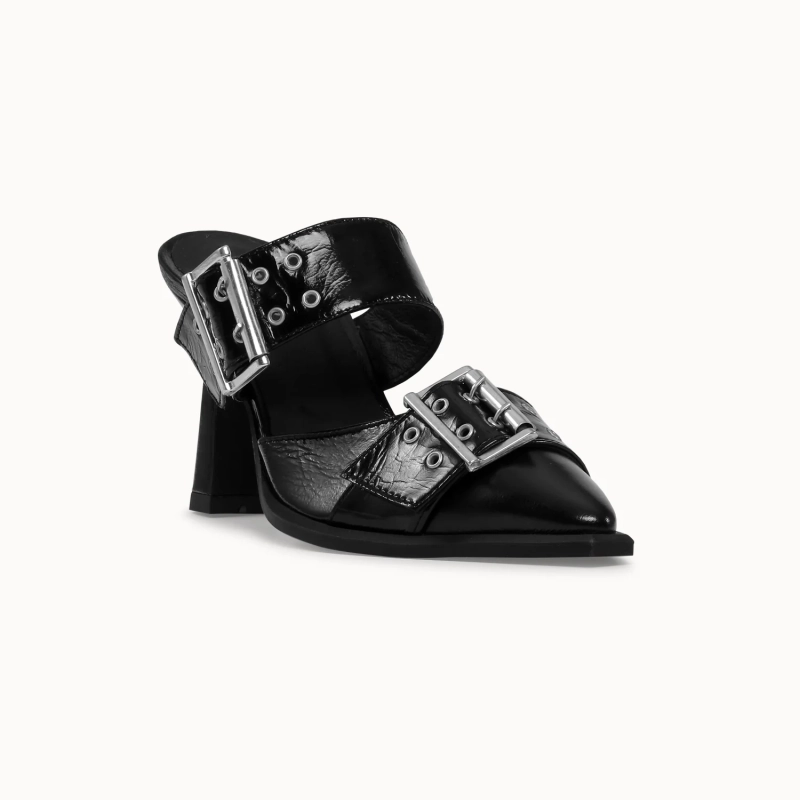 JoDis KLEO Klapki Czarne - damskie eleganckie buty.webp