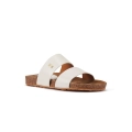 AUSTRALIA LUXE COLLECTIVE BUTY DAMSKIE BRIGITTE CREAM – eleganckie klapki damskie z kremowej skóry na korkowej podeszwie - but na lato.webp