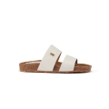 AUSTRALIA LUXE COLLECTIVE BUTY DAMSKIE BRIGITTE CREAM – eleganckie klapki damskie z kremowej skóry na korkowej podeszwie.webp