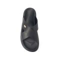 AUSTRALIA LUXE COLLECTIVE BUTY DAMSKIE LEANNA NAPPA BLACK – eleganckie skórzane klapki typu slider z poprzecznymi paskami - moda premium.webp