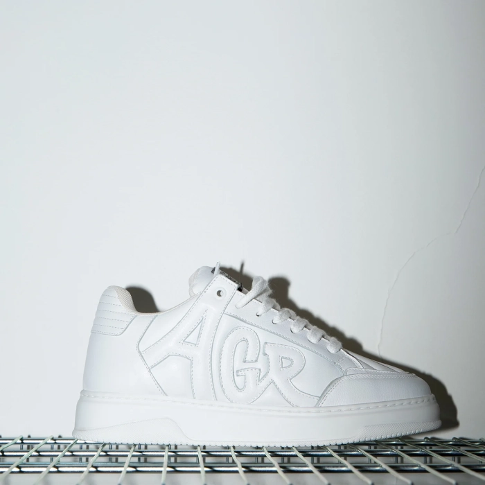 Algoriu buty sportowe premium AGR White Sneaker.webp
