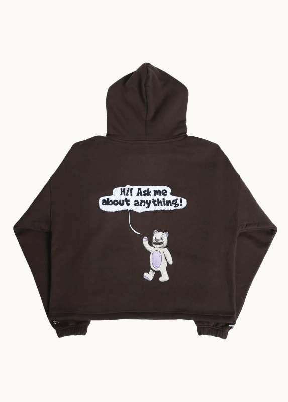 Lost Venue STAFF HOODIE BROWN Bluza z kapturem i nadrukiem.webp