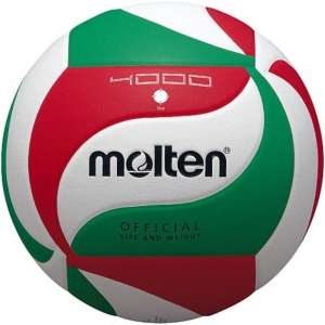 Piłka siatkowa Molten V4M4000 biało-czerwono-zielona 4