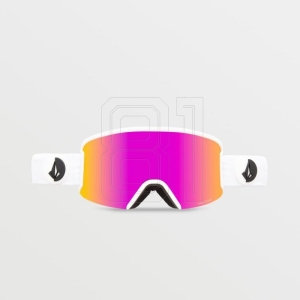 Gogle snowboardowe Volcom Garden Matte White/Pink Chrome ochrona UV różowe (VG0122101)