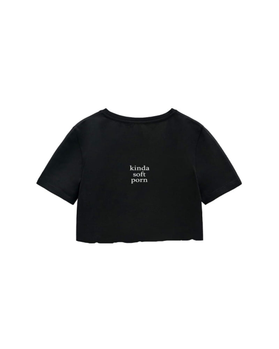 CROP TOP DAMSKI 'KINDA SOFT PORN' 2015 tył czarny.jpg
