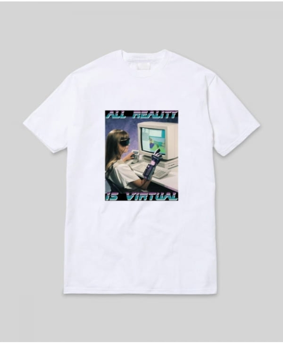 ALL REALITY IS VIRTUAL TEE Biała koszulka unisex.jpg