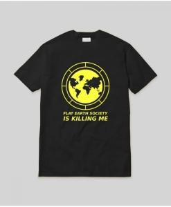 FLAT EARTH SOCIETY TEE Czarna koszulka z nadrukiem.jpg