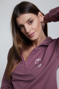 BLUZA HOODIE IG ROSE BROWN DAMSKA