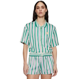 Koszulka damska polo Fila Lassance zielono-kremowa FAW0996 13382