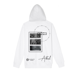 Biała Bluza Kiss Majors z kapturem unisex.jpg