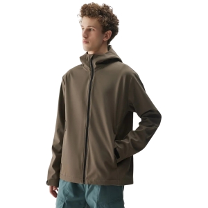 Kurtka męska softshell 4F M324 brązowa 4FWSS25TSOFM324 81S