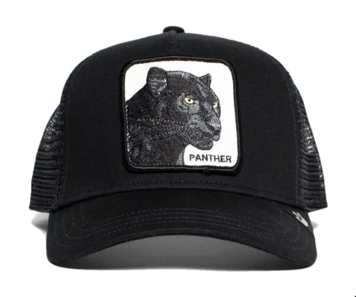BLACK PANTHER-Czapka Truckerka Goorin Brothers  - przód czapki.jpg