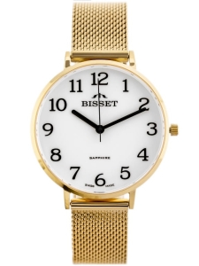 ZEGAREK DAMSKI BISSET BSBF32 (zb581e) - SZAFIROWE SZKŁO