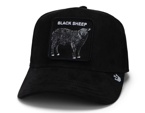 GOORIN CZAPKA BLACK SUEDE SHEEP - czarna czapka.jpg
