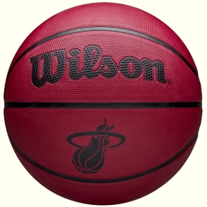 Piłka do koszykówki Wilson NBA Team Tribute Solid Miami Heat Ball WZ4025416XB