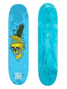 DESKOROLKA SKATEBOARD PINEAPPLE BLUE 7.7 CHILLZ.png